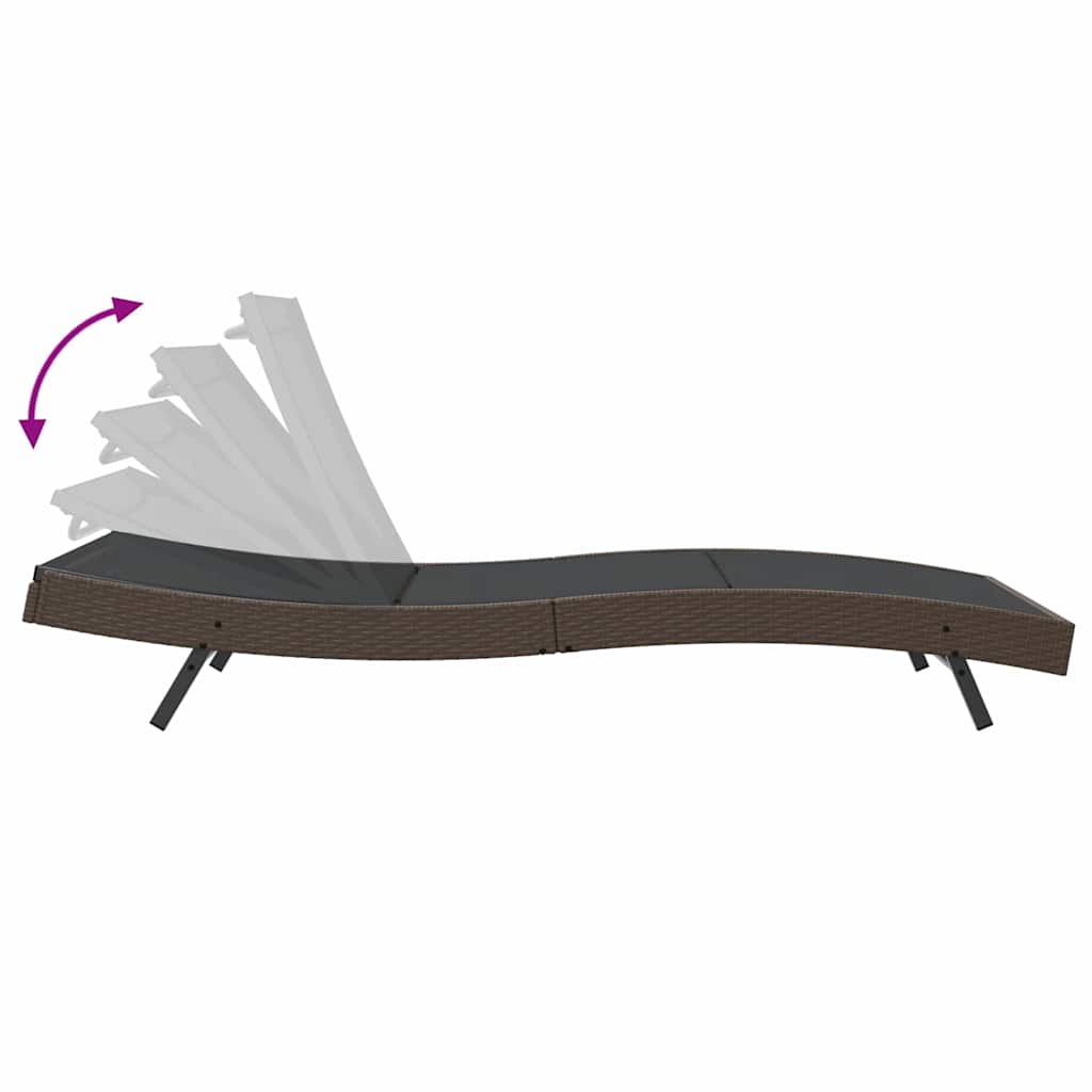 Sun Loungers 3 pcs Brown 40 x 40 x 40.5 cm Poly Rattan